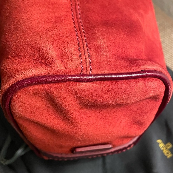 Fendi Red Suede Handbag SOLD - Picture 11 of 16